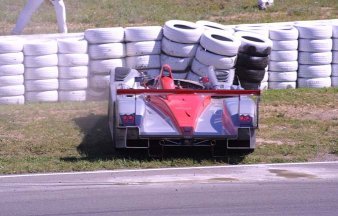 Emanuelle Pirro crashed in turn 9